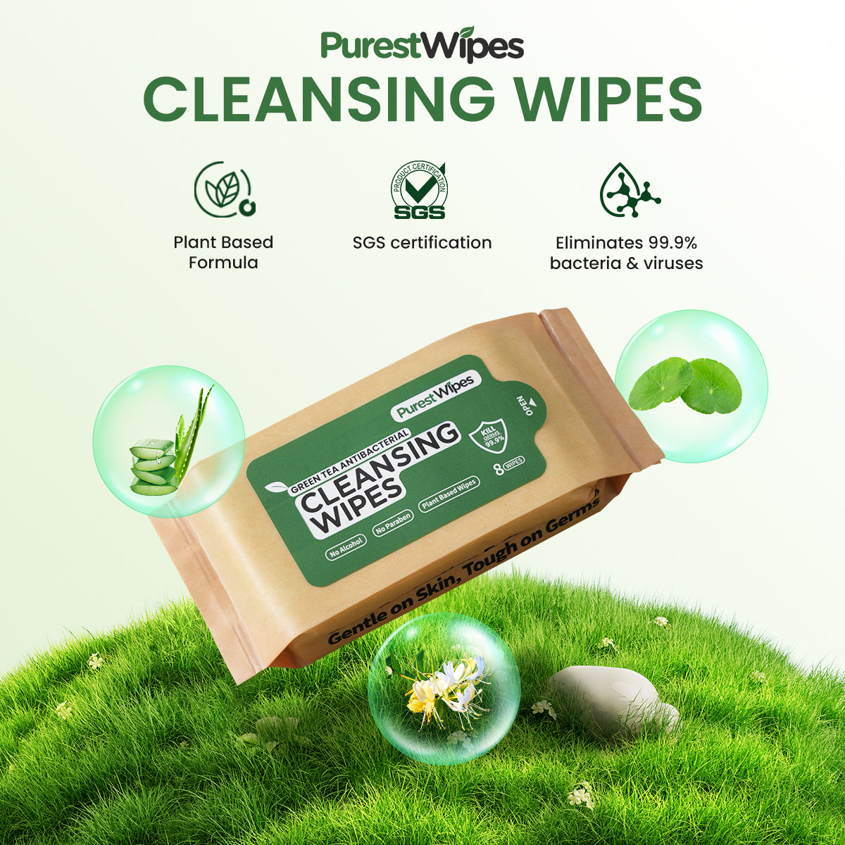 Green Tea Antibacterial Wipes