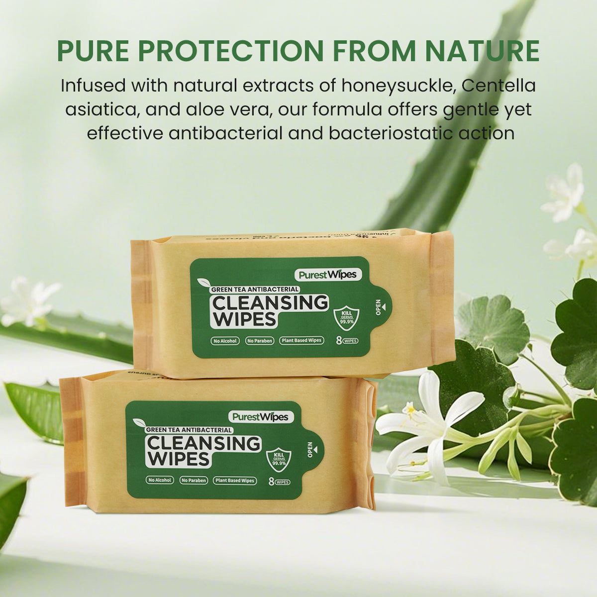 Green Tea Antibacterial Wipes